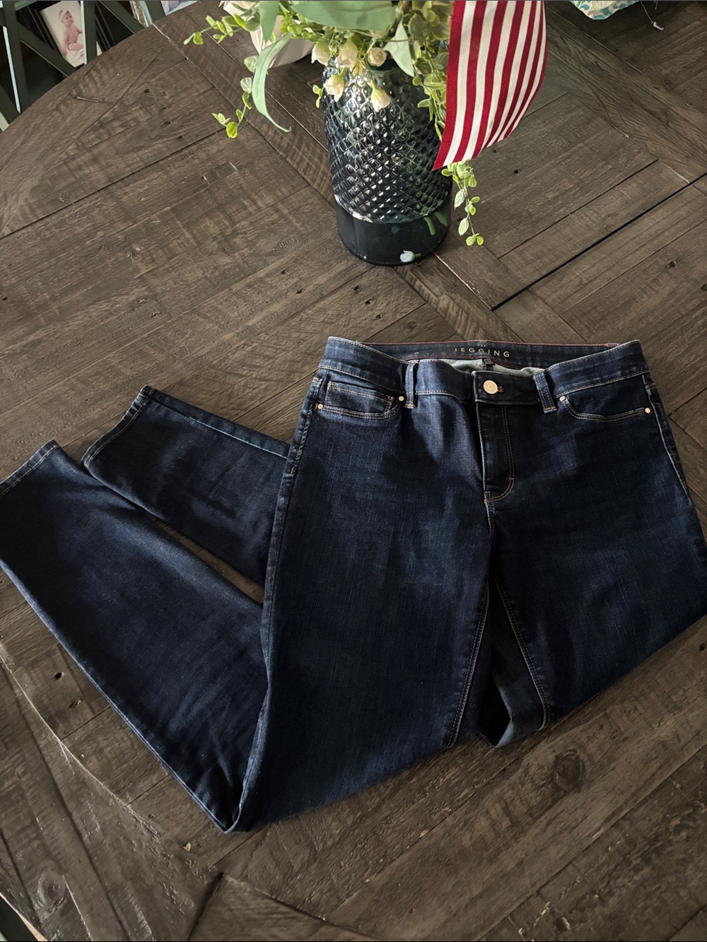 WHBM THE JEGGING SIZE 6 DARK BLUE WASH JEAN GREAT COND BUNDLE2SAVE
